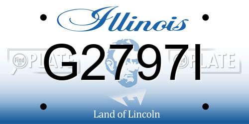 G2797I Illinois License Plate