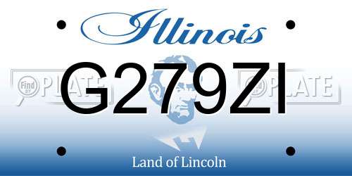 G279ZI Illinois License Plate