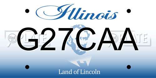 G27CAA Illinois License Plate