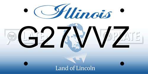 G27VVZ Illinois License Plate
