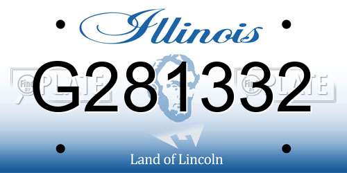 G281332 Illinois License Plate