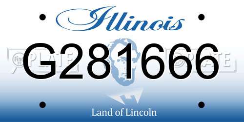 G281666 Illinois License Plate