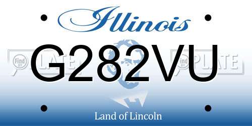G282VU Illinois License Plate