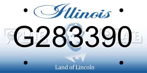 G283390 Illinois License Plate