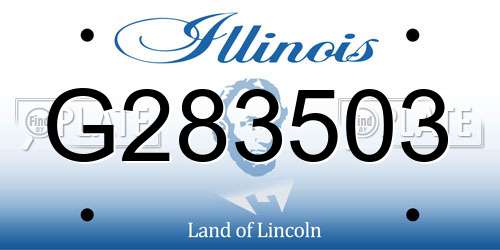 G283503 Illinois License Plate
