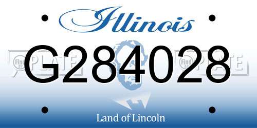 G284028 Illinois License Plate