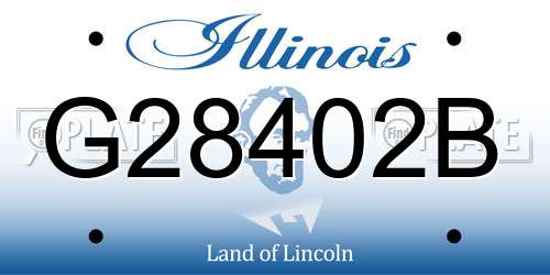 G28402B Illinois License Plate