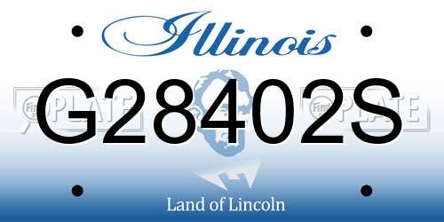 G28402S Illinois License Plate