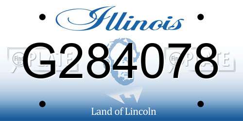 G284078 Illinois License Plate