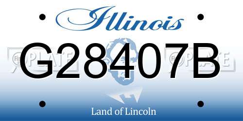 G28407B Illinois License Plate