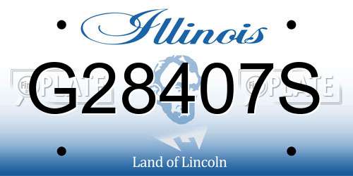 G28407S Illinois License Plate