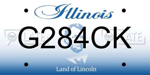G284CK Illinois License Plate