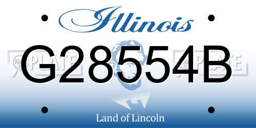 G28554B Illinois License Plate