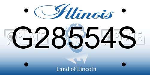 G28554S Illinois License Plate