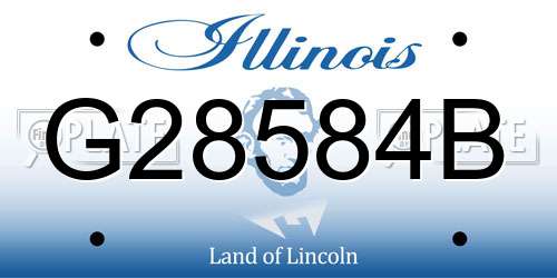 G28584B Illinois License Plate
