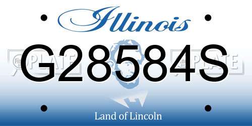 G28584S Illinois License Plate