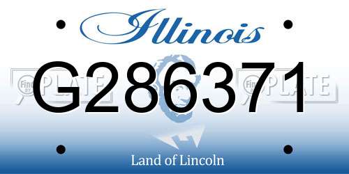 G286371 Illinois License Plate