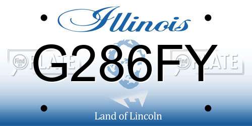 G286FY Illinois License Plate