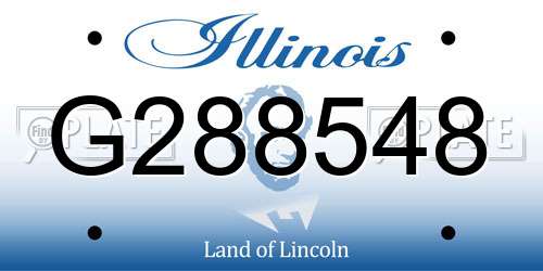 G288548 Illinois License Plate