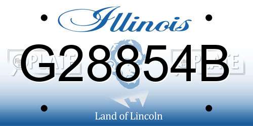G28854B Illinois License Plate