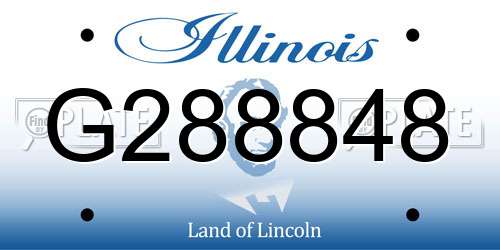 G288848 Illinois License Plate