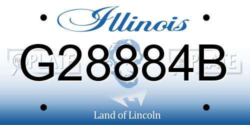 G28884B Illinois License Plate