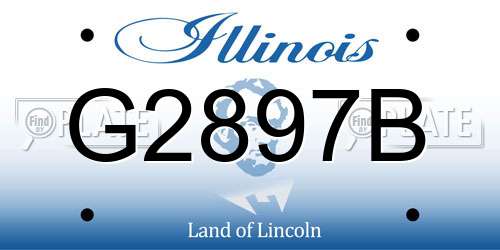 G2897B Illinois License Plate