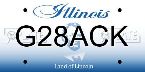 G28ACK Illinois License Plate