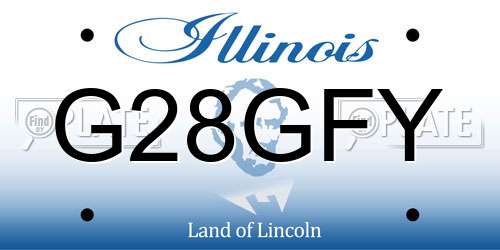 G28GFY Illinois License Plate