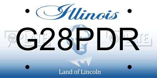 G28PDR Illinois License Plate