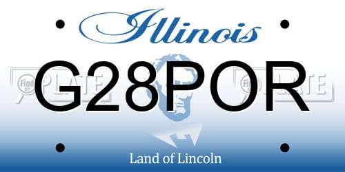 G28POR Illinois License Plate