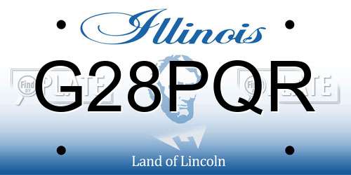 G28PQR Illinois License Plate