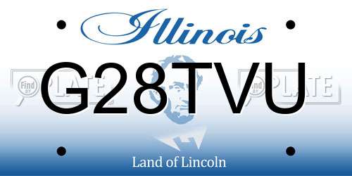 G28TVU Illinois License Plate