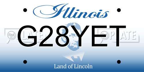 G28YET Illinois License Plate