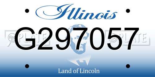 G297057 Illinois License Plate
