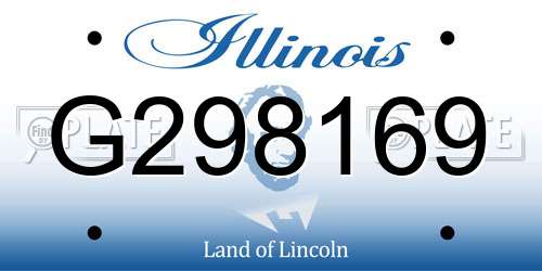 G298169 Illinois License Plate