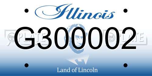 G300002 Illinois License Plate