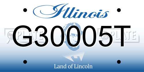 G30005T Illinois License Plate
