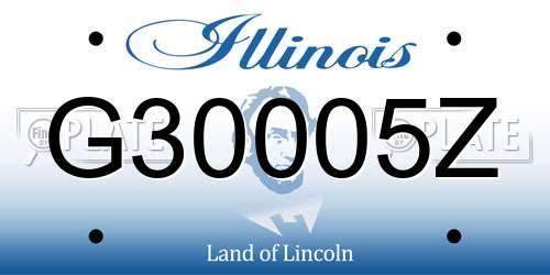 G30005Z Illinois License Plate
