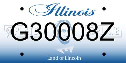G30008Z Illinois License Plate