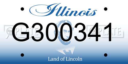 G300341 Illinois License Plate