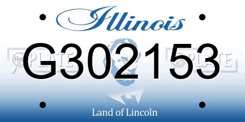 G302153 Illinois License Plate
