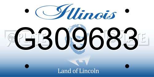 G309683 Illinois License Plate