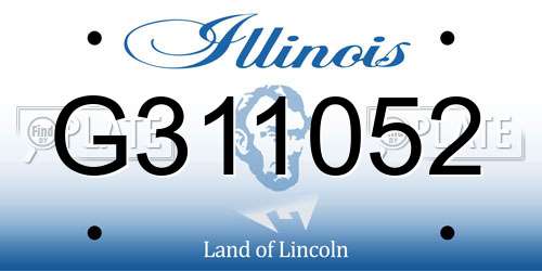 G311052 Illinois License Plate