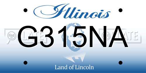 G315NA Illinois License Plate