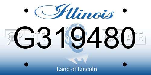 G319480 Illinois License Plate
