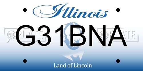 G31BNA Illinois License Plate