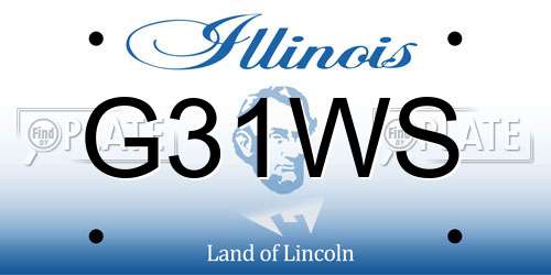 G31WS Illinois License Plate