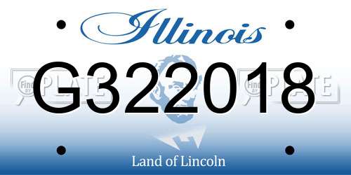 G322018 Illinois License Plate