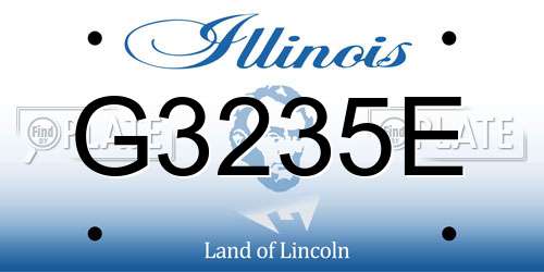 G3235E Illinois License Plate